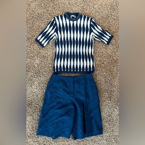 Lafayette 148 New York Blue Women Shorts